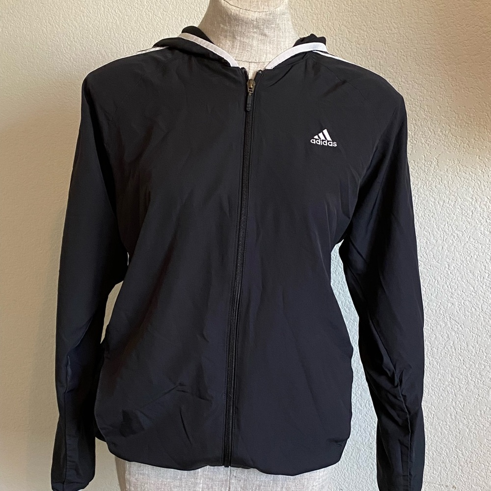 Adidas lite weight hooded jacket